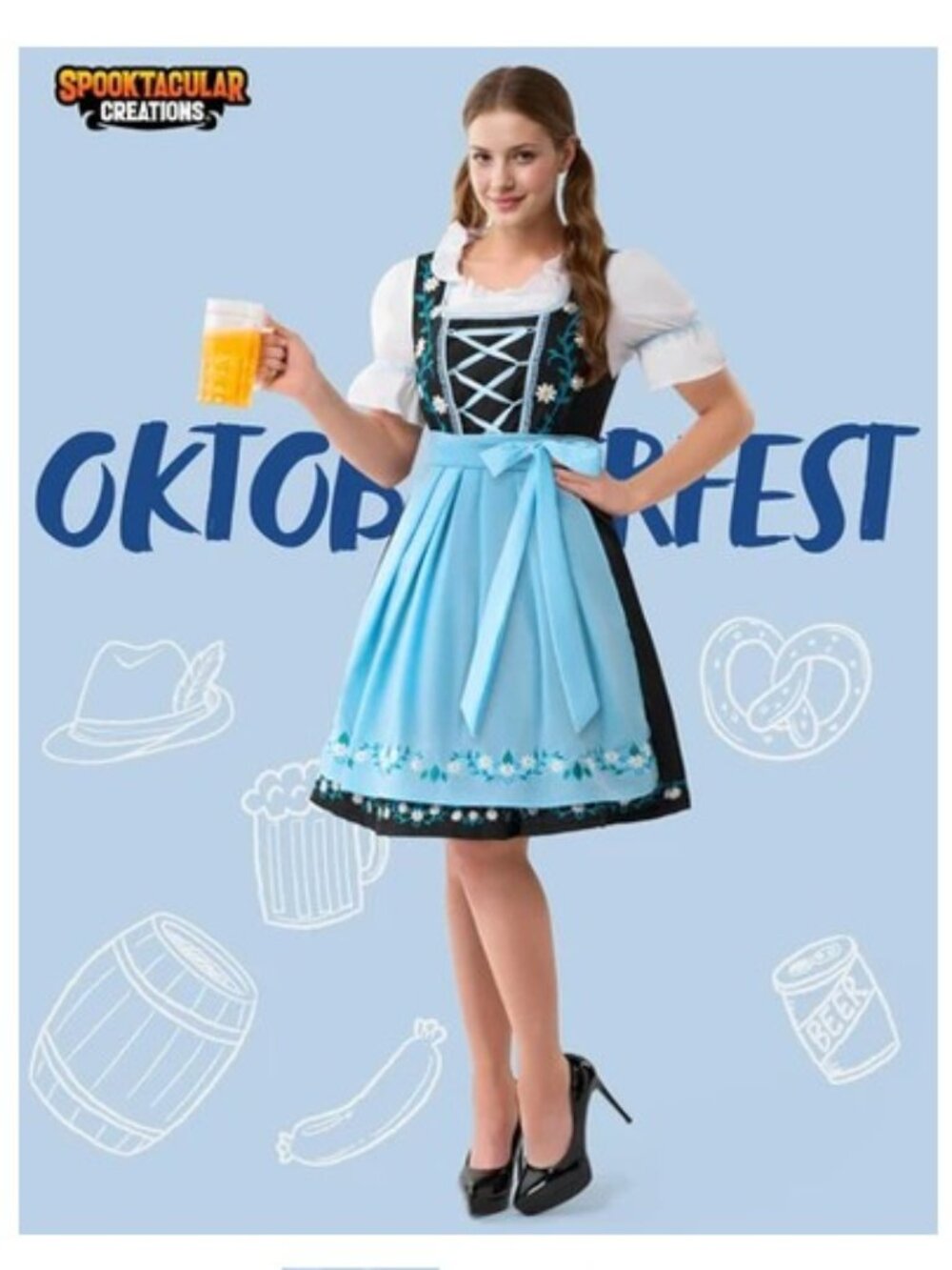 Spooktacular Creations - Dirndl Women Oktoberfest Costume Set